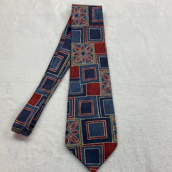 T.K.S. Fir Nordstrom Geometric Silk Tie EUC - Picture 1 of 6